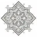 spanish tile tattoo design idea