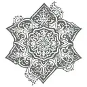 spanish tile tattoo design idea