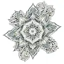 spanish tile tattoo design idea