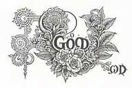 go with God tattoo design idea