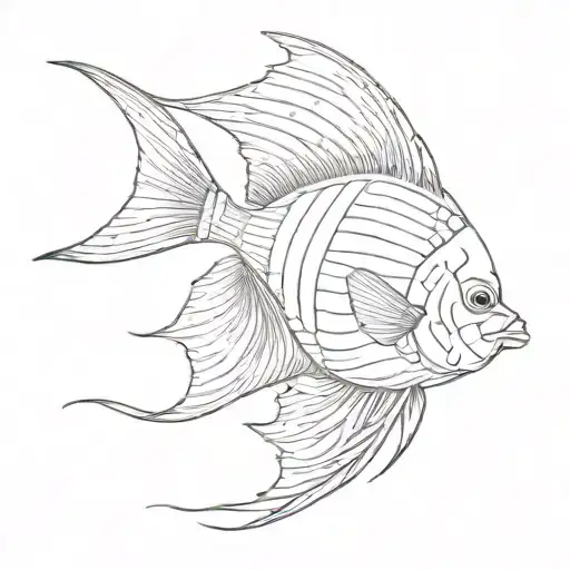 angelfish tattoo design idea