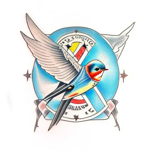 Swallow Bird tattoo design idea