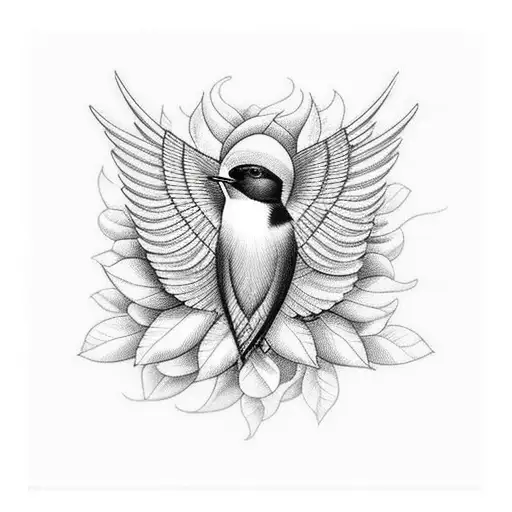 Swallow Bird tattoo design idea