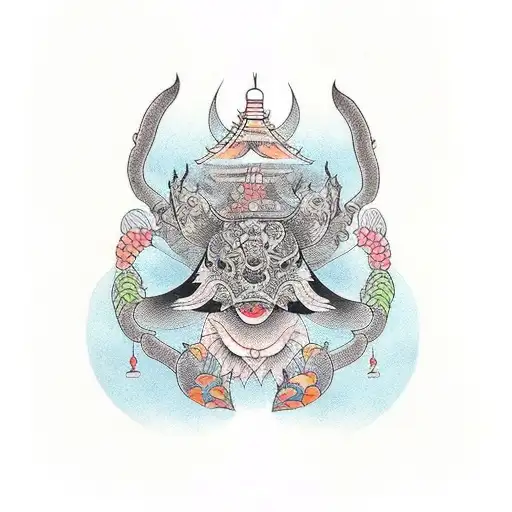 silly goose tattoo design idea