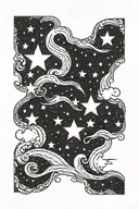 starry sky tattoo design idea