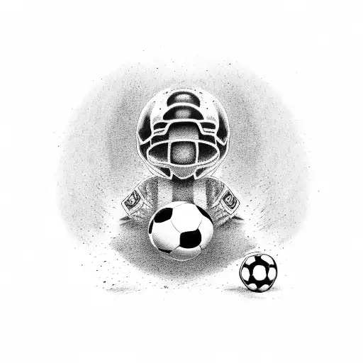 kid who loves soccer tattoo design idea