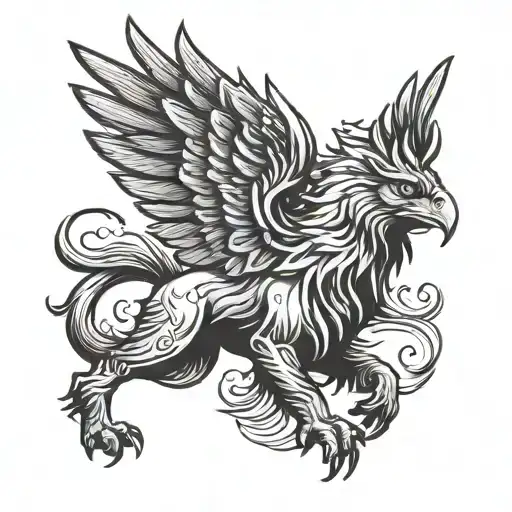 gryphon modern style tattoo design idea