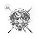 luffy straw hat  tattoo design idea