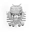 luffy straw hat  tattoo design idea