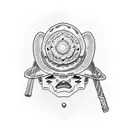 luffy straw hat  tattoo design idea