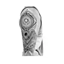 Sacred Geometry relation between the human and the universe, the cosmus, the perfect mathematics of nature tattoo design idea