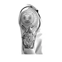 Sacred Geometry relation between the human and the universe, the cosmus, the perfect mathematics of nature tattoo design idea