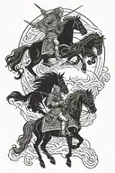 4 horsemen of the apocalypse tattoo design idea