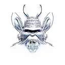 bigfoot with bunny ears tattoo design idea