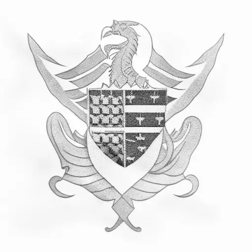 Barbados flag with pretty design around it tattoo design idea