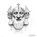 Moses and the Ten Commandments tattoo design idea