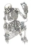 skeleton mig welding tattoo design idea