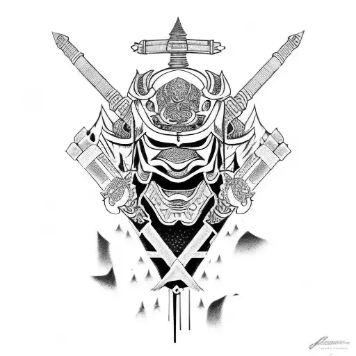 japanese warrior upper arm design tattoo design idea