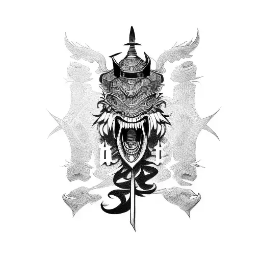 japanese warrior upper arm design tattoo design idea