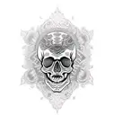 skull fool tattoo design idea