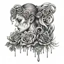 anxiety depression tattoo design idea