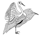 crane  tattoo design idea