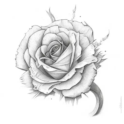 Corazón con flores tattoo design idea
