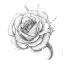 Corazón con flores tattoo design idea