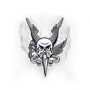 old school eagle snake dagger skull half sleeve tattoo design idea