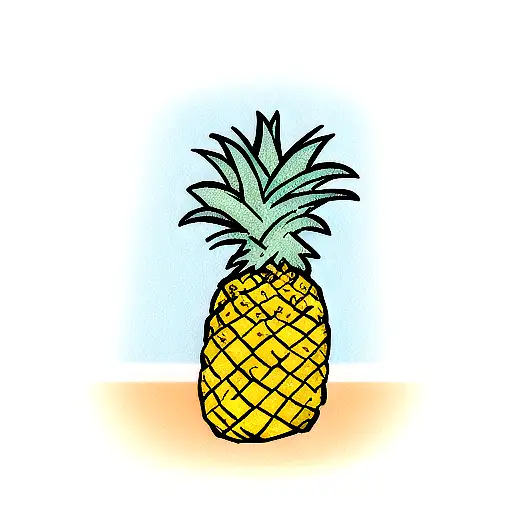 Pineapple tattoo design idea
