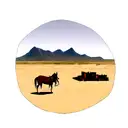 texas desert with small a cowboy on a horse in the back and leaves and mountains in the back and a nintendo DS game card tattoo design idea