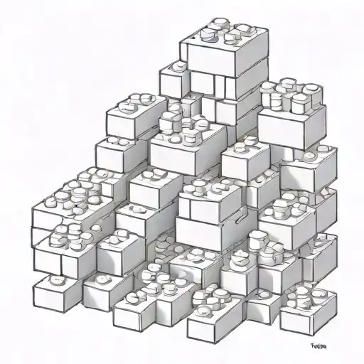 lego bricks tattoo design idea