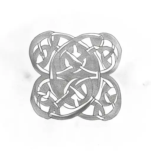 Celtic Knot with a Raven on top of it tattoo design idea