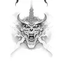 demon opium tattoo design idea