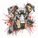 doberman dogs tattoo design idea