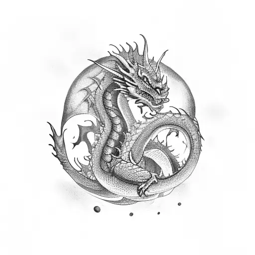 Dragon tattoo design idea