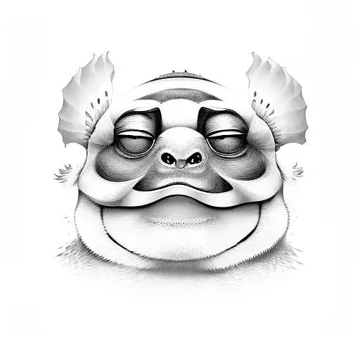 Master Oogway in a serene and wise expression tattoo design idea