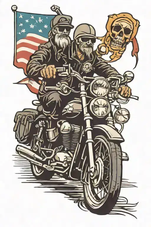 biker old school tattoo design idea