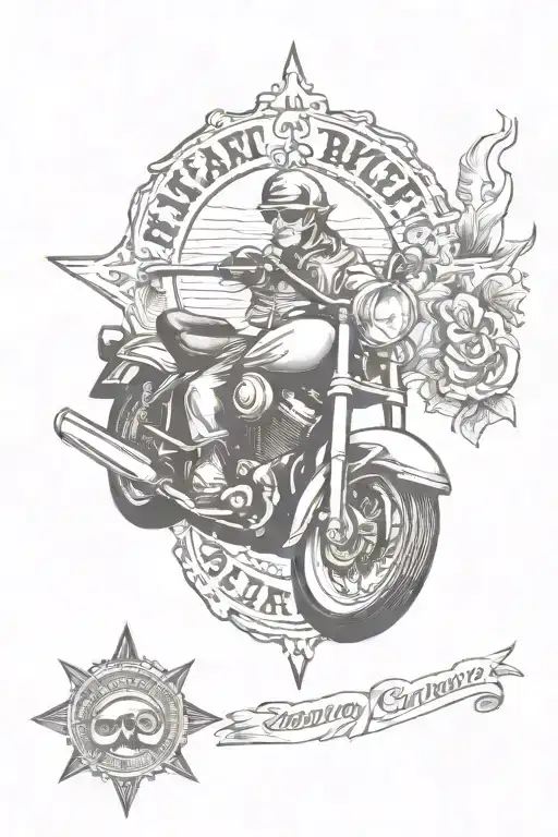 biker old school tattoo design idea