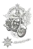 biker old school tattoo design idea