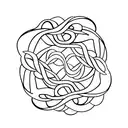 flower vines interwoven with chain links tattoo design idea