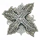 orthodox cross tattoo design idea