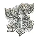 orthodox cross tattoo design idea