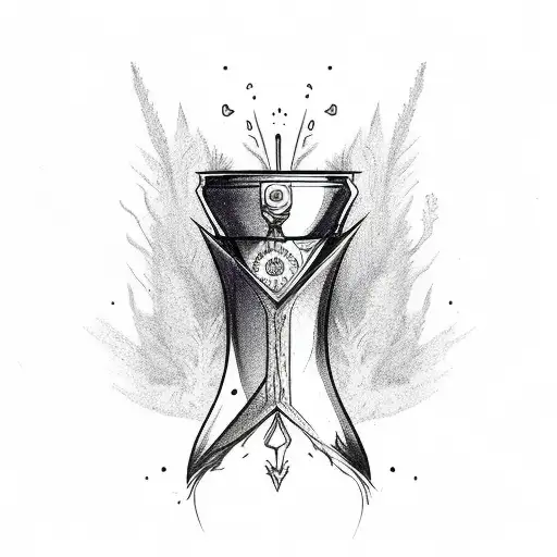 potions bottle with raven skill and lavender tattoo design idea