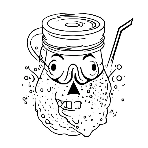 magic potions bottle tattoo design idea