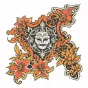 Bali fineline map tattoo design idea