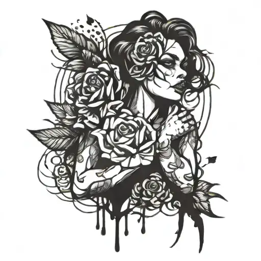 self sabotage love pain tattoo design idea