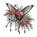 self sabotage love pain tattoo design idea