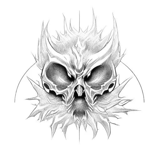 Ichigos Hollow mask tattoo design idea