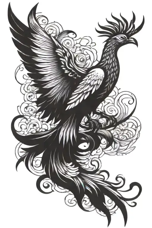 bird of paradise pheonix rising Phoenix bird tattoo design idea